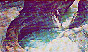 Logan Ohio Old Man S Cave The Devil S Bathtub Postcard P40779