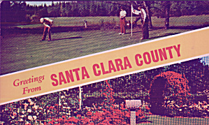 Greetings From Santa Clara County California Golf Flowers P40909