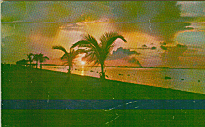Kew West Florida Beautiful Sunset Postcard P40979