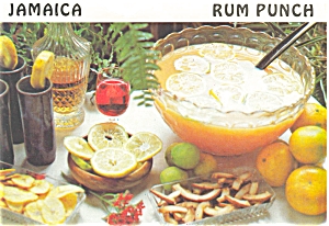 Jamaica  Recipe  For Rum Punch Postcard p4686 (Image1)