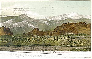 Colorado  Entrance to Garden of the Gods Postcard p5026 (Image1)