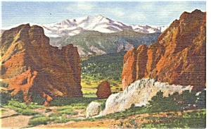 Pikes Peak Colorado Postcard p5438 (Image1)