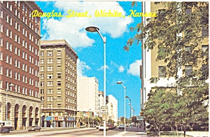 Wichita Ks Douglas Street Main St Postcard P5480