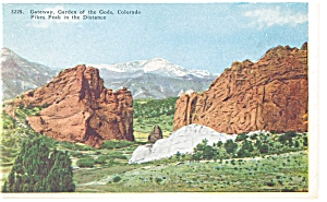 Gateway Garden of the Gods Colorado Postcard p6600 (Image1)