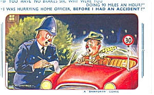 Bamforth England Comic Automobile Postcard P6805