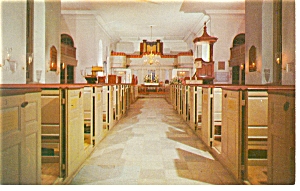 Williamsburg  VA  Bruton Parish Church Interior Postcard p7415 (Image1)
