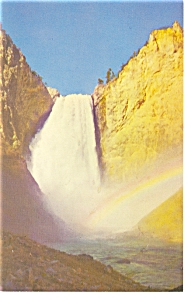 Lower Falls Yellowstone National Park WY Postcard p7800 (Image1)
