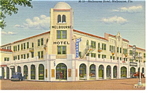 Melbourne FL  The Melbourne Hotel Linen Postcard p8143 (Image1)