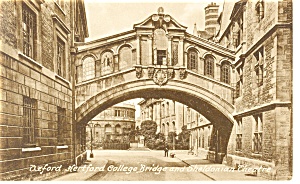 Oxford Hertford College UK Postcard p8664 (Image1)