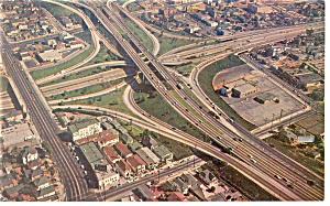 Freeway System Downtown Los Angeles CA Postcard p8842 (Image1)