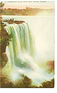 Horseshoe Falls From Goat Island Postcard p9238 1938 (Image1)