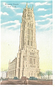 Riverside Church New York City Postcard p9345 (Image1)
