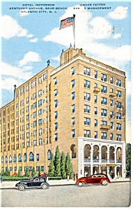 Hotel Jefferson Atlantic City Nj Postcard P9546