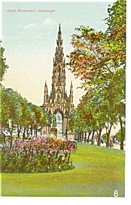 Edinburgh Scotland Scott Monument Postcard p9856 (Image1)