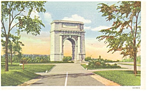 Valley Forge Pa National Memorial Arch Postcard P9940