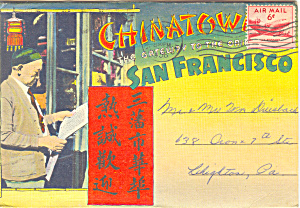 Chinatown San Francisco Ca Souvenir Folder Sf0264 1956