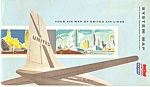 United Airlines System Map ca 1950s bk0044