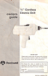 Rockwell  1 4 Cordless Electric Drill Manual bk0083