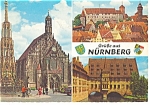 Nurnberg Germany Three View Postcard cs0305