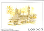 Westminster Bridge and Houses of Parliament London England cs6222