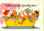 People in a Bathtub Postcard cs6704