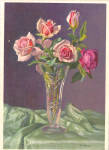 Bouquet of Roses in Vase Signed H Werner cs7793