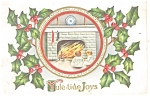 Christmas Postcard Fireplace with Stockings p11610