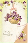 For Auld Land Syne Basket Flowers Postcard p11779 1908