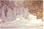 Harrison Wright Falls PA in Winter Postcard p12704