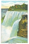 American Falls from Goat Island Postcard p13475 1933