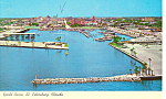 St Petersburg FL Yacht Basin Postcard p13666 1967