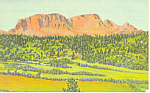 Hermits Peak Santa Fe Trail NM  Postcard p15662 1955