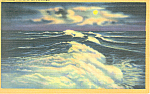 Breaking Waves in the Moonlight Postcard p18859