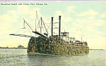 Steam Boat Loaded with Cotton New Orleans Louisiana p21725