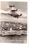 Click here to enlarge image and see more about item p26336: Ryan  Training Planes in flight over San Diego p26336