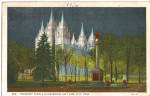 Mormon Temple Iluuminated  Salt Lake City  Utah p28308