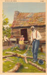 Click here to enlarge image and see more about item p29636: My Old Log Cabin Postcard p29636
