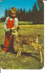 Young Boy with a Mule Deer ostcard p32038