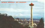 Seattle World s Fair Space Needle Mt Rainier Postcard p32947