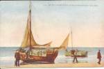 Click to view larger image of Scheveningen Holland Fishing Boats postcard p36565 (Image1)