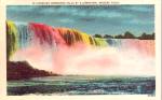 Niagara Falls NY Horseshoe Falls by Illumination  Postcard p37927
