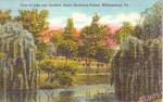 Williamsburg VA Governor s Palace Lake Gardens Postcard p37947