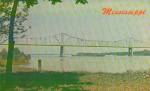 Greenville Mississippi River and Bridge Postcard P41018