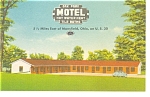 Mannsfield OH Oak Park Motel Linen Postcard p7258