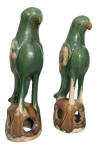 Click to view larger image of 20th Century Chinese Lead-Glazed Terracotta Birds - a P (Image1)