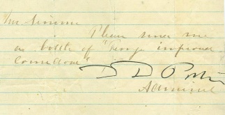 Autograph, Admiral David D. Porter