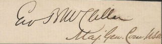 Autograph, General George B. Mcclellan