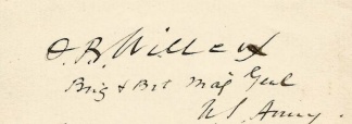 Autograph, General Orlando B. Willcox