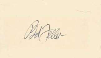 Autograph, Bob Feller, Baseball Hall of Fame  (Image1)