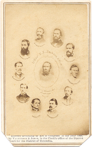 CDV, General Stonewall Jackson & Staff (Image1)